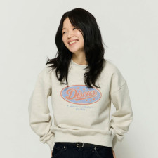 우먼즈 크롭핏 오벌 로고 스웨트 셔츠