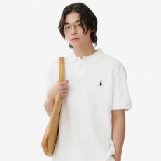 커스텀 슬림핏 메시 폴로 셔
