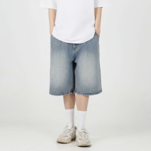 원턱 버뮤다 데님 쇼츠 하프 반바지